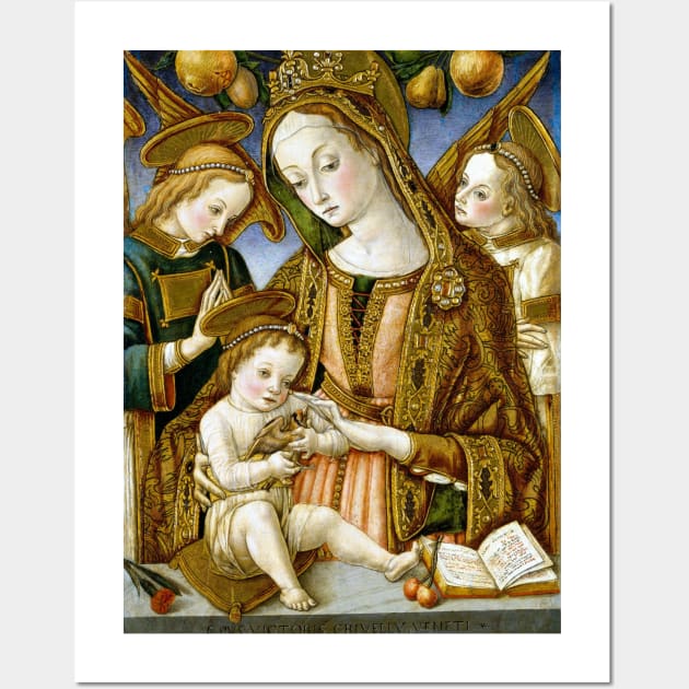 Vittore Crivelli Madonna and Child with Two Angels Wall Art by pdpress